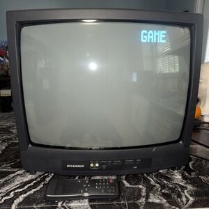 Vintage Sylvania 19" Color CRT TV SST4192 Retro 90's Gaming With Remote Tested